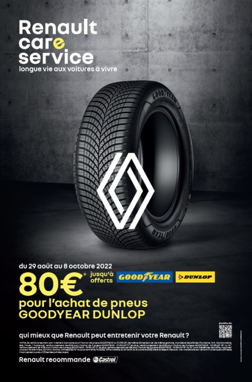 Offre Goodyear Dunlop jusqu’à 80€ offerts ! QUIGUER AUTOMOBILES